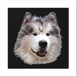 Cute Alaskan Malamute Posters and Art